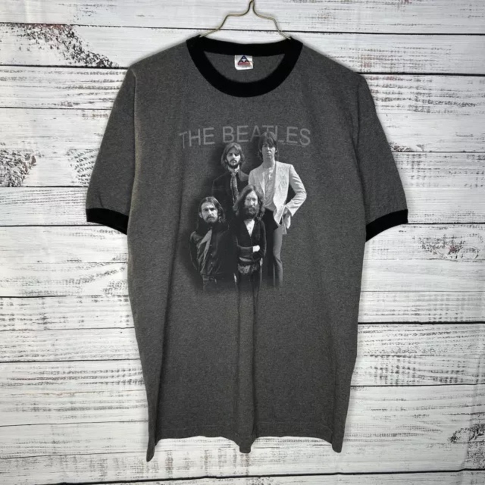 The Beatles Ringer T-Shirt Apple Corps LTD Y2K Men's M Medium Long Concert Band